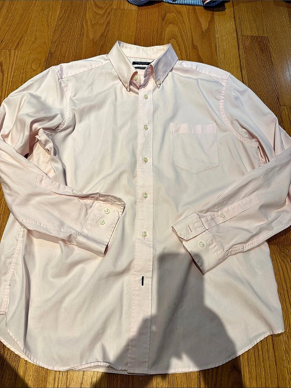 Nautica Slim Fit Wrinkle Resistant Button Down Shirt light Pink XL